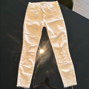 J Brand Distressed White Jeans - Size 24